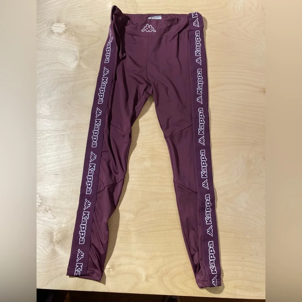 Kappa Burgundy Leggings Small (OQ)